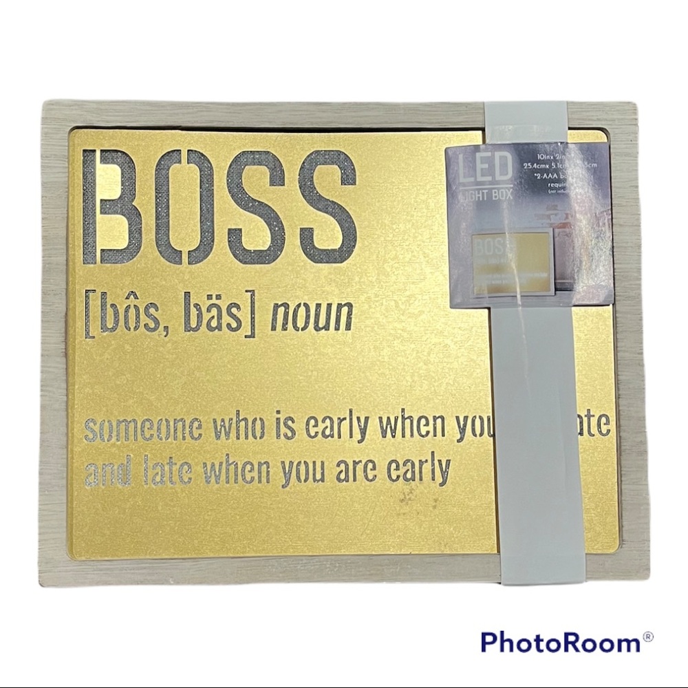 LED lightbox Boss definition home decor